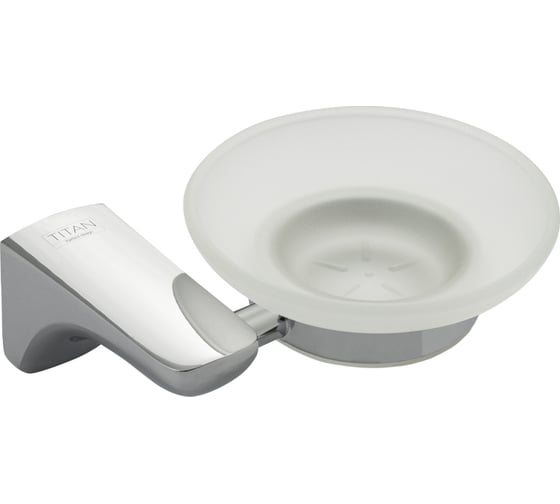 Мыльница стеклянная с креплением к стене Санакс серия ТИТАН 77004