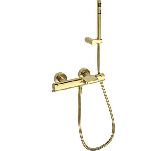 Смеситель термостатический для ванны (каскад) с душевым комплектом Ramon Soler ODISEA золото 393901DOC