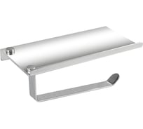 Держатель туалетной бумаги Brimix из нержавеющей стали, антивандальный, с полочкой 79905