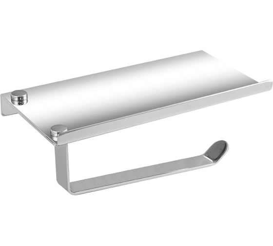 Держатель туалетной бумаги Brimix из нержавеющей стали, антивандальный, с полочкой 79905