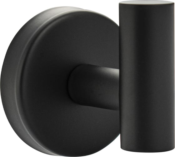 Крючок одинарный Brimix антивандальный, из нержавеющей стали черного цвета 0-589