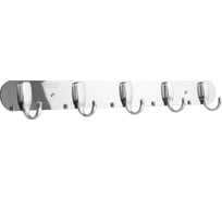 Крючок для полотенца на планке Brimix 5 шт, нержавеющая сталь, хромированная 575