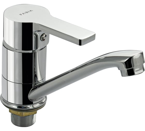 Смеситель для кухни и раковины FABIA шаровый, картридж 40 мм, поворотный корпус, излив 15 см, цвет хром 385014s