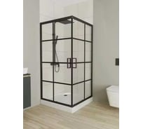 Душевой уголок Bauedge квадратный BAU Stil square 90х90х195, с поддоном 12,5 см, закаленное стекло TY0047