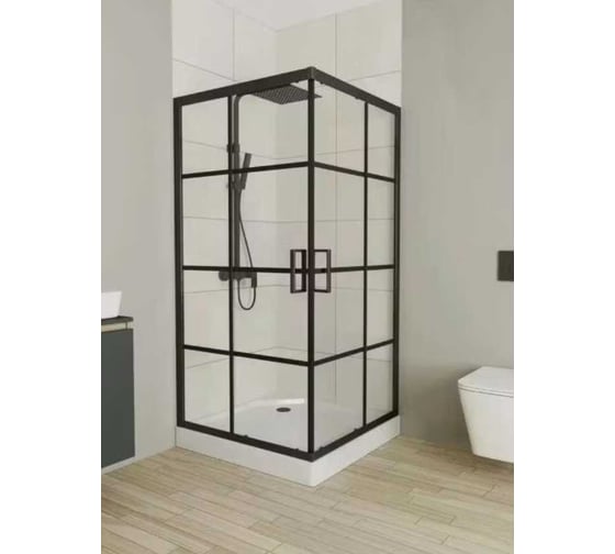 Душевой уголок Bauedge квадратный BAU Stil square 90х90х195, с поддоном 12,5 см, закаленное стекло TY0047