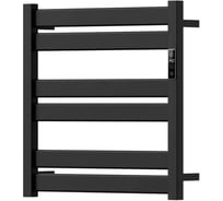 Полотенцесушитель дизайнерский электрический Bauedge BAU Elite Black 53х52, подключение справа, черный матовый AF0034