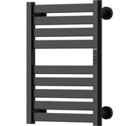 Полотенцесушитель дизайнерский электрический Bauedge BAU Elite Elegant Black 60х45, подключение справа, черный AF0028