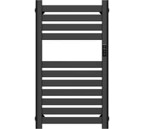 Полотенцесушитель дизайнерский электрический Bauedge BAU Elite Elegant Black 80х45, подключение справа, черный AF0025