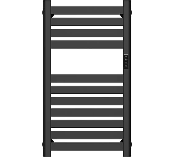 Полотенцесушитель дизайнерский электрический Bauedge BAU Elite Elegant Black 80х45, подключение справа, черный AF0025