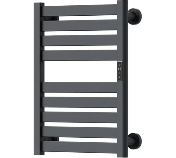 Полотенцесушитель дизайнерский электрический Bauedge BAU Elite Elegant Gun Grey 60х45, подключение справа AF0030