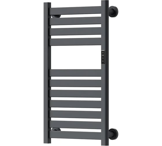 Полотенцесушитель дизайнерский электрический Bauedge BAU Elite Elegant Gun Grey 80х45, подключение справа AF0027