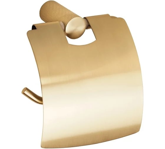 Держатель туалетной бумаги с крышкой Bemeta AURIA матовая, светлое золото 171112012