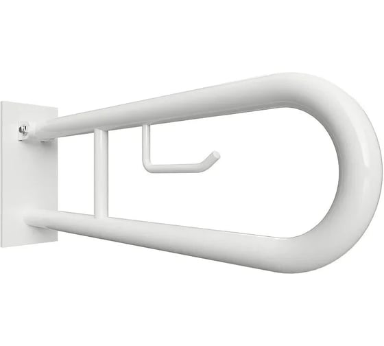 Oткиднoй U-образный поручень с держателем туалетной бумаги Bemeta HELP 850 мм, белый 301406324