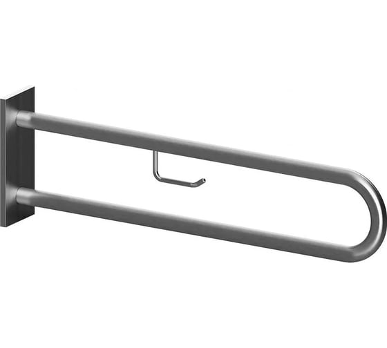 Oпopный U-образный поручень с держателем туалетной бумаги Bemeta HELP 900 мм, нержавейка шлиф 301807332