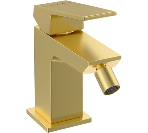 Смеситель для биде Vitra Minimax Square однорычажный брашированное золото латунь A4372625EXP