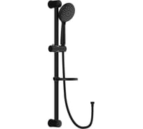 Душевой гарнитур Cersanit LARA (стойка) 3 режима шланг 180 металл черный 68146
