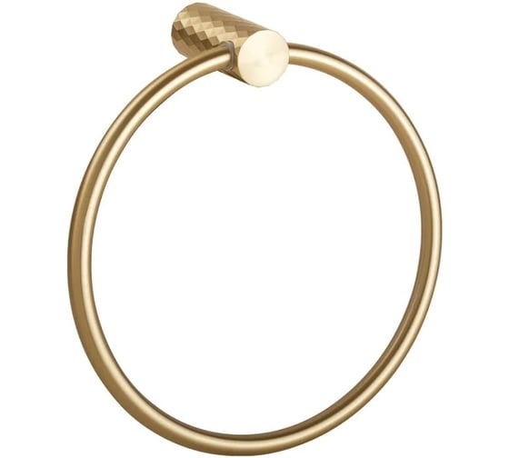Полотенцедержатель круглый Bemeta ZYRA матовая, светлое золото 174204060