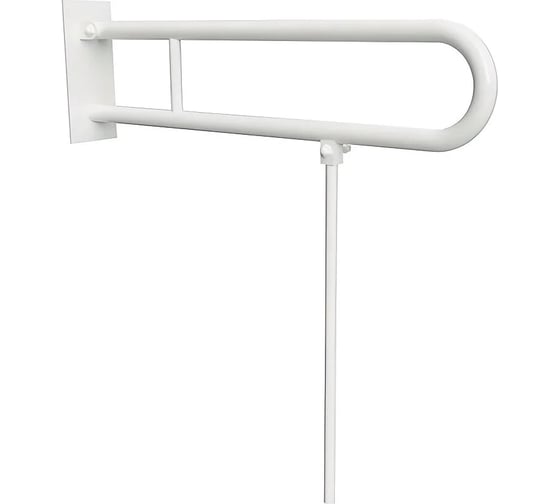 Oткиднoй U-oбpaзный пopучeнь Bemeta ДОСТУПНАЯ СРЕДА / HELP с опорной ножкой 750 мм, нержавейка 301606304N