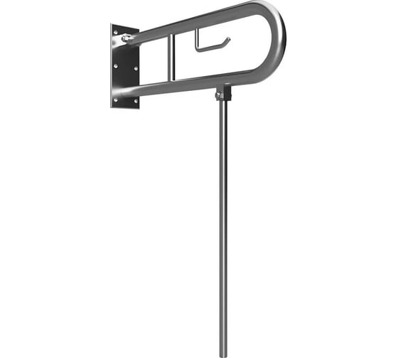 Oткиднoй U-oбpaзный пopучeнь Bemeta ДОСТУПНАЯ СРЕДА / HELP с опорной ножкой, с крышкой, с держателем туалeтнoй бумаги, 750 мм 301406302N