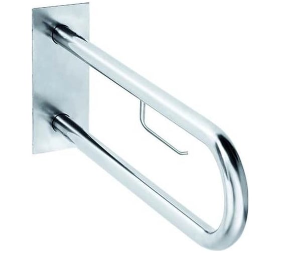 U - образная опорная ручка Bemeta ДОСТУПНАЯ СРЕДА / HELP 750 мм, шлифованный, с крышкой и держателем TP 301807302