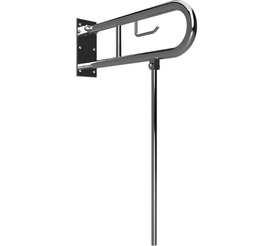 Откидной U-образный поручень Bemeta ДОСТУПНАЯ СРЕДА / HELP с опорной ножкой, 813 мм, нержавейка глянец 301102281N