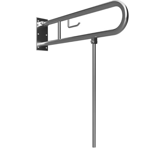 Откидной U-образный поручень Bemeta ДОСТУПНАЯ СРЕДА / HELP с опорной ножкой, 813 мм, нержавейка шлиф 301102282N