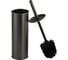 Ёрш для унитаза напольный, круглый Санакс из нержавеющей стали, цвет графит 31105 3