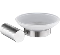 Мыльница стеклянная с креплением к стене GFmark из нержавеющей стали с резным креплением 81004