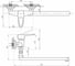 Смеситель для ванны с душем и со стойкой Профсан ПСМ эксцентрик ЕВРО тип ГОСТ См-PSM-523-84-ST 2