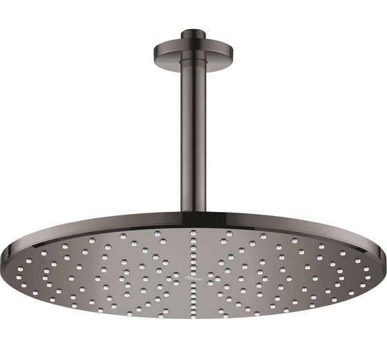 Верхний душ Grohe Rainshower 310 Mono с душевым кронштейном, темный графит, глянцевый 26560A00
