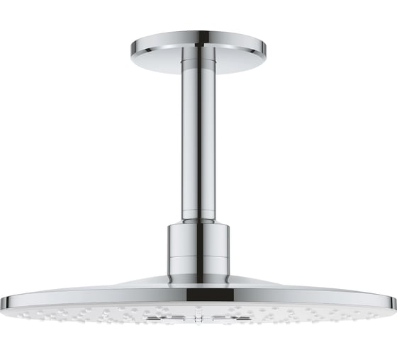 Верхний душ Grohe Rainshower 310 SmartActive с потолочным душевым кронштейном 142 мм, 2 режима струи, белая луна 26477LS0