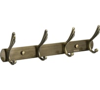 Крючок для полотенца на планке Brimix 4 х 2 шт, усиленный, цвет БРОНЗА 564-B