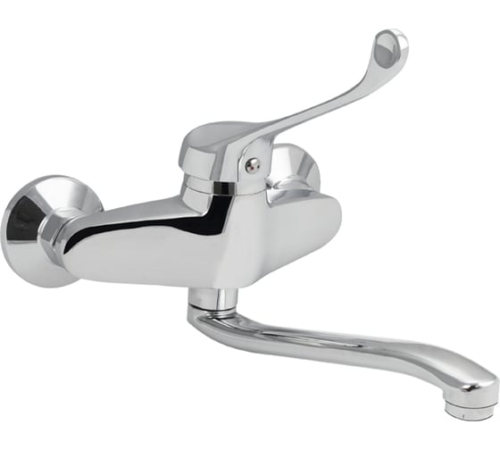 Смеситель для мойки и раковины от стены Brimix с медицинской ручкой, шаровый 1022-20