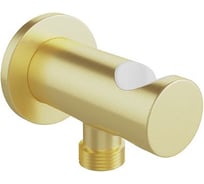 Шланговое подключение с держателем ручного душа AQUEDUTO ACENO шлифованное золото ACE1250