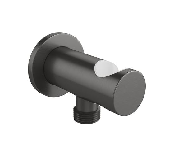 Шланговое подключение с держателем ручного душа AQUEDUTO ACENO оружейная сталь ACE1245