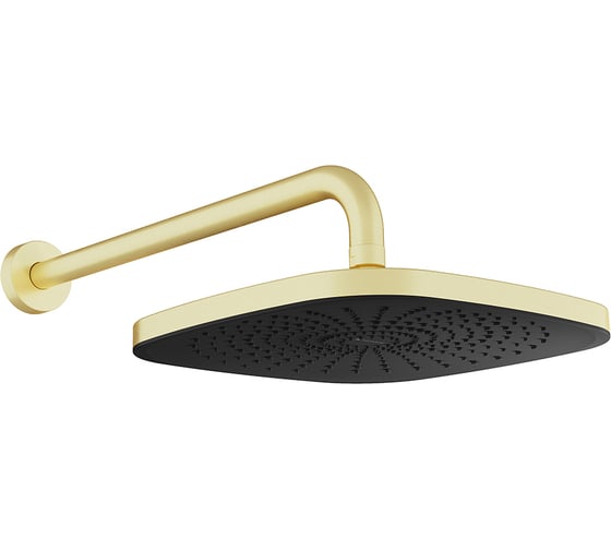 Верхний душ с держателем AQUEDUTO AQD CHUVA шлифованное золото AQDSCHU1050