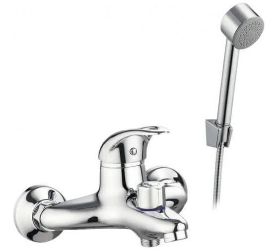 Смеситель для ванной Zegor с монолитным изливом, картридж 40, покрытие хром, встроенный в корпус картриджное переключение на душ NHK3-A048