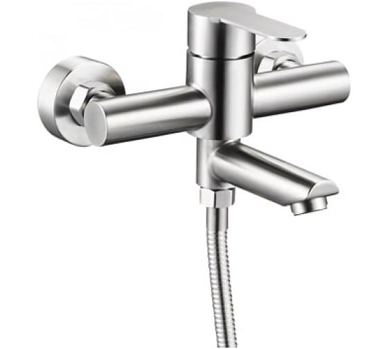 Смеситель для ванной Zegor с поворотным круглым изливом 150мм 360, картридж 35, без покрытия, в излив переключение на душ SAP3-B097