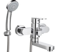 Смеситель для ванной Zegor с поворотным литым плоским изливом 150мм 360, картридж 35, покрытие хром, встр. в корпус картриджное переключение на душ GAB3-A136