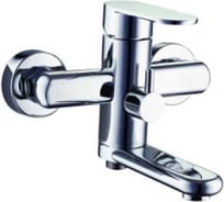 Смеситель для ванной Zegor с поворотным литым плоским изливом 150мм 360, картридж 35, покрытие хром, встр. в корпус картриджное переключение на душ LOB3-A128