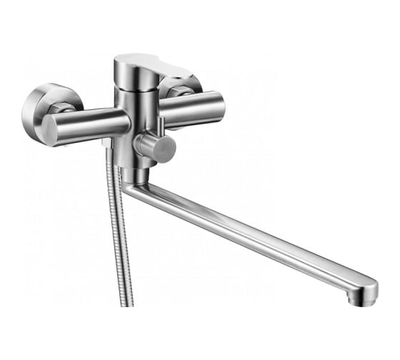 Смеситель для ванной Zegor с поворотным плоским изливом 360, картридж 35, без покрытия, встр. в корпус картриджное переключение на душ SAP7-B097