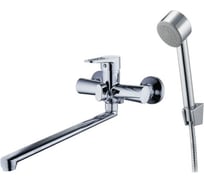 Смеситель для ванной Zegor с поворотным плоским изливом 360, картридж 35, встр. в корпус картриджное переключение на душ PUD7-A045