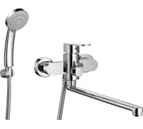 Смеситель для ванной Zegor с поворотным плоским изливом 360, картридж 35, покрытие хром, встр. в корпус картриджное переключение на душ GAB7-A136