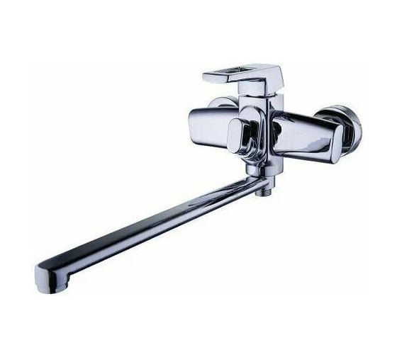 Смеситель для ванной Zegor с поворотным плоским изливом 360, картридж 35, покрытие хром, встр. в корпус картриджное переключение на душ NEF7-A232