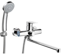 Смеситель для ванной Zegor с поворотным плоским изливом 360, картридж 35, покрытие хром, встр. в корпус картриджное переключение на душ NOG7-A134