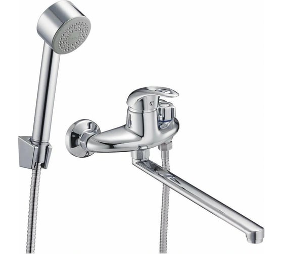 Смеситель для ванной Zegor с поворотным плоским изливом 360, картридж 40, покрытие хром, встр. в корпус вверху справа картриджное переключение на душ NHK7-B048