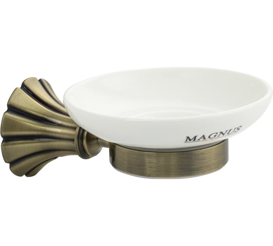 Мыльница керамическая с креплением к стене Санакс серия МАГНУС, цвет БРОНЗА 95004