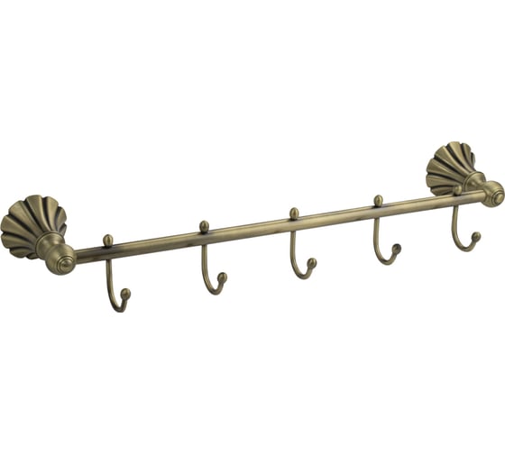 Вешалка с пятью крючками Санакс серия МАГНУС, прямая, цвет БРОНЗА 95206