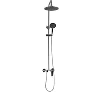 Смеситель + стойка душевая тропический душ Санакс с двумя лейками, серия МАГНУС, литой корпус, цвет ХРОМ. 8875