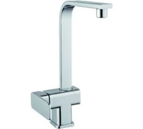 Смеситель для кухонной мойки Zegor с поворотным Г-образным плоским изливом 360, картридж 35, покрытие хром, крепление шпилька двойная LEB4-A123